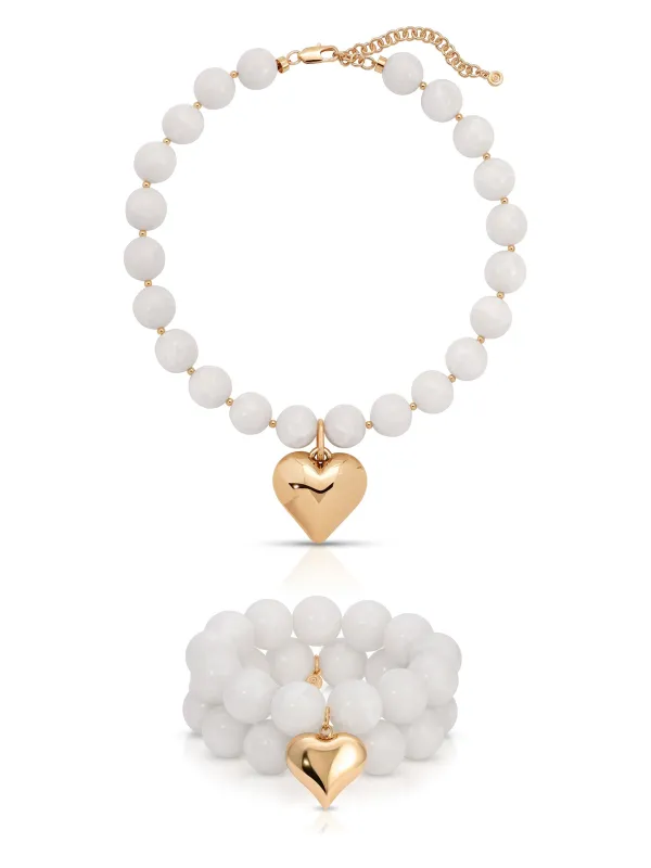 Luck and Love Set in Bone made by ettika