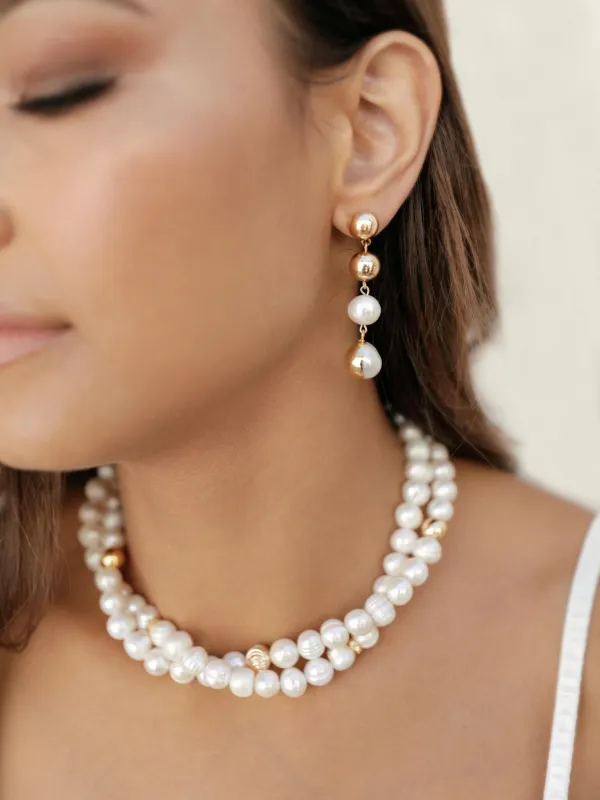 Double Strand Pearl Set made by ettika