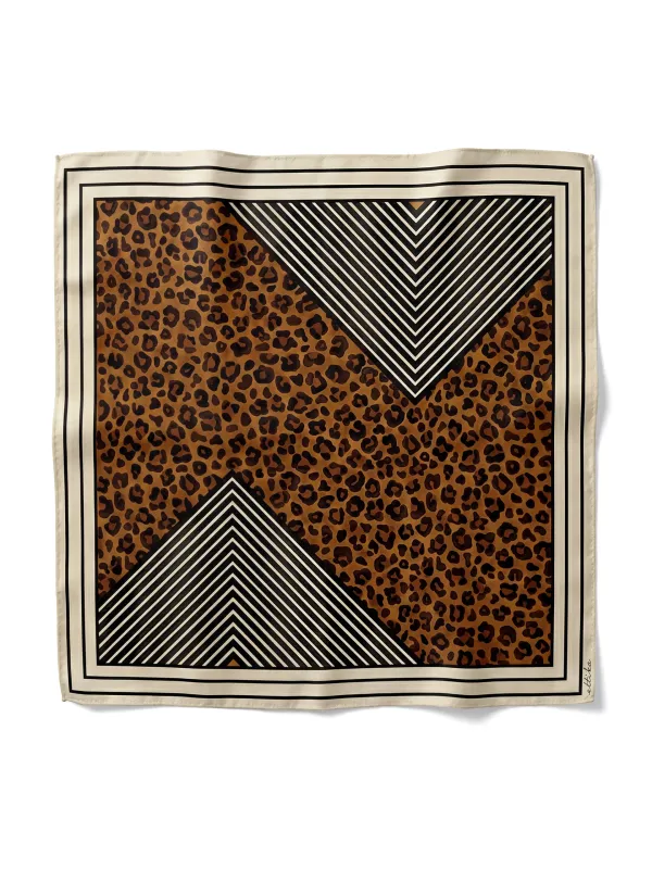 Leopard Stripe Scarf made by ettika