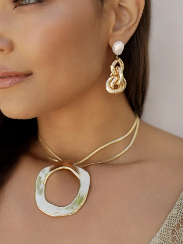 Open Circle Liquid Metal Set made by ettika