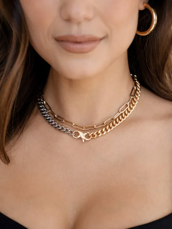 Mixed Metal Chain Set made by ettika