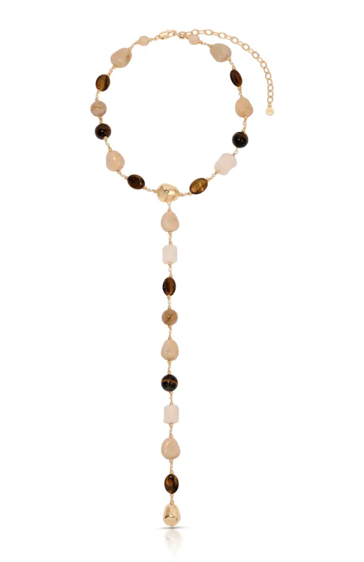 Serene Stone Lariat made by ettika