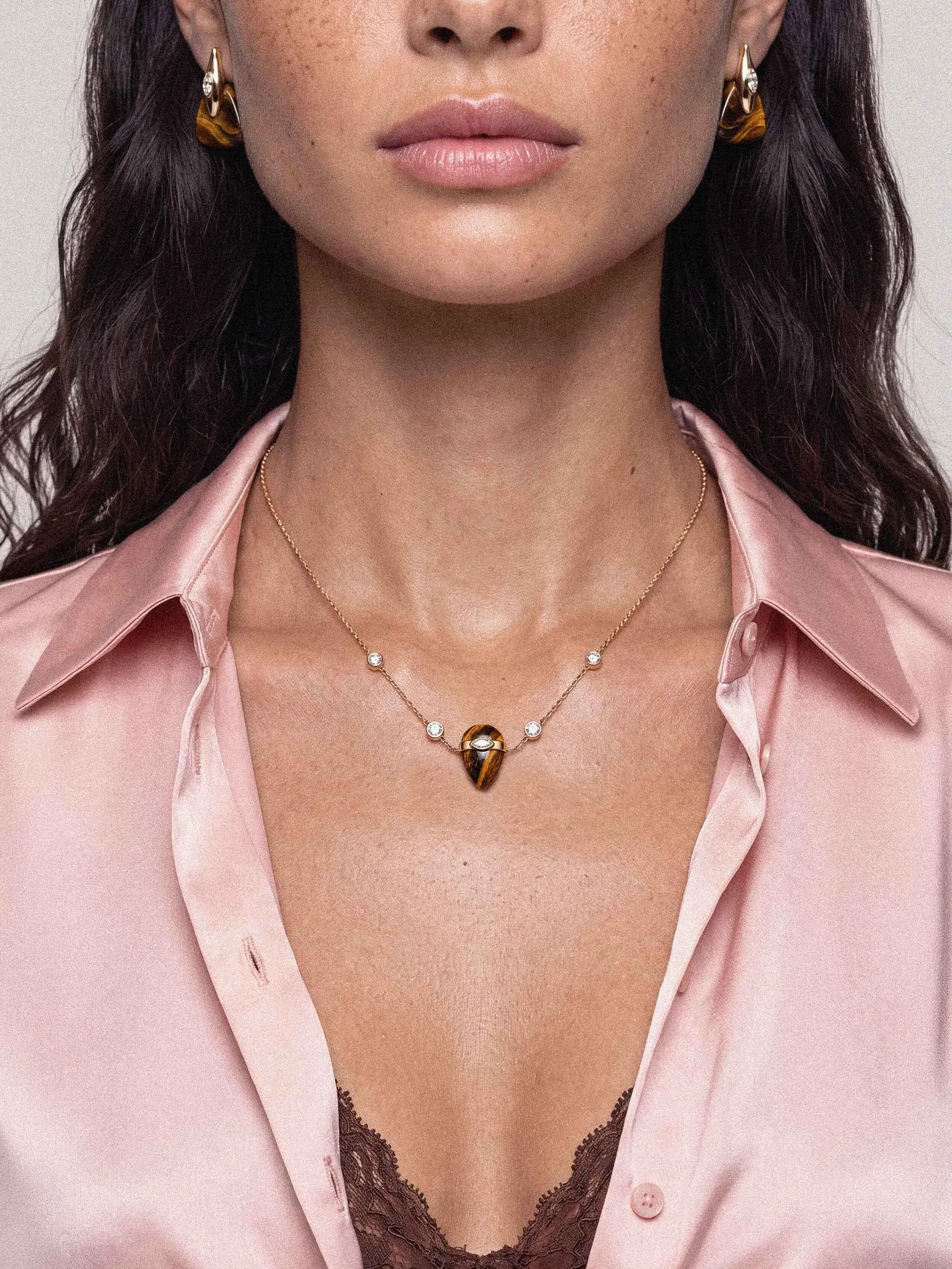 Tiger's Eye Solstice Necklace sold by ettika product image thumbnail 4