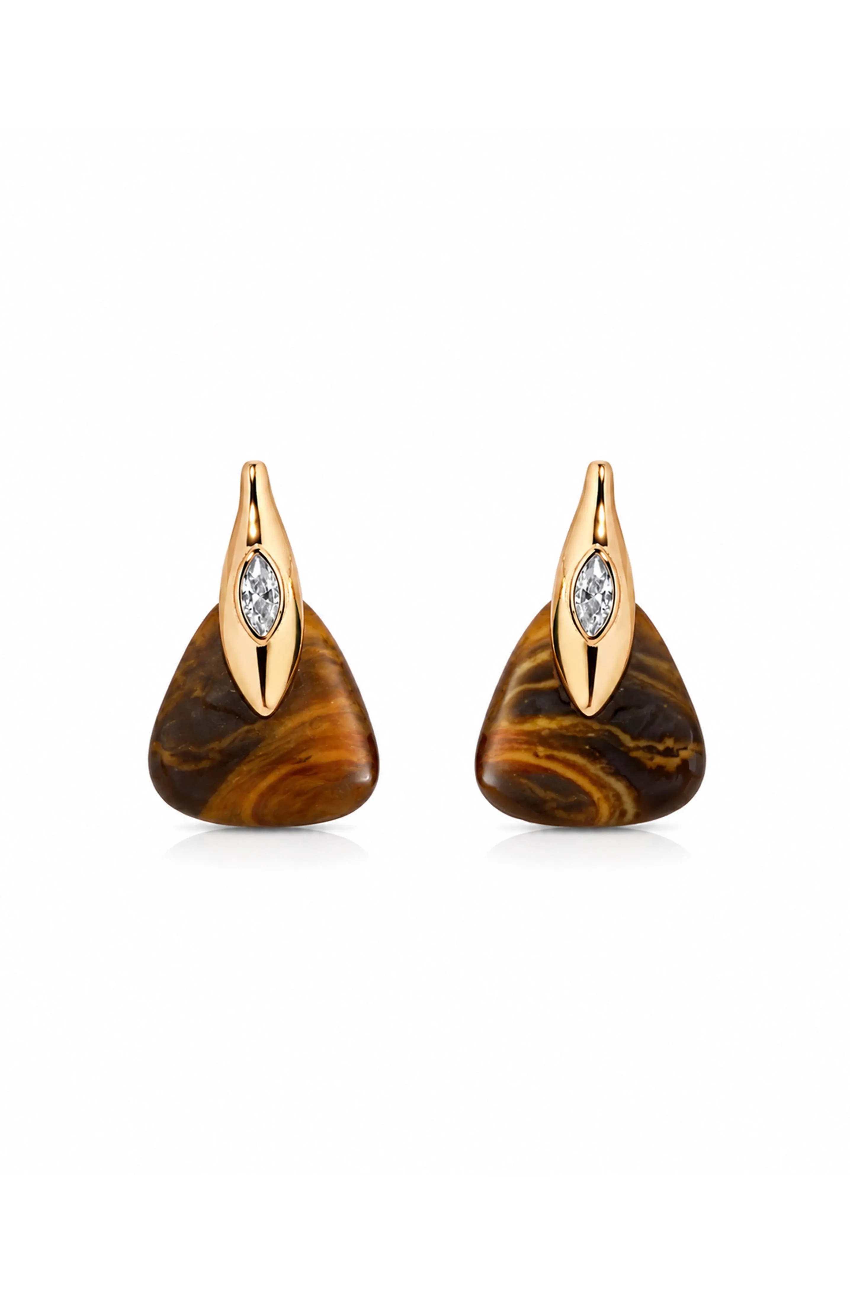 Tiger's Eye Solstice Earrings sold by ettika
