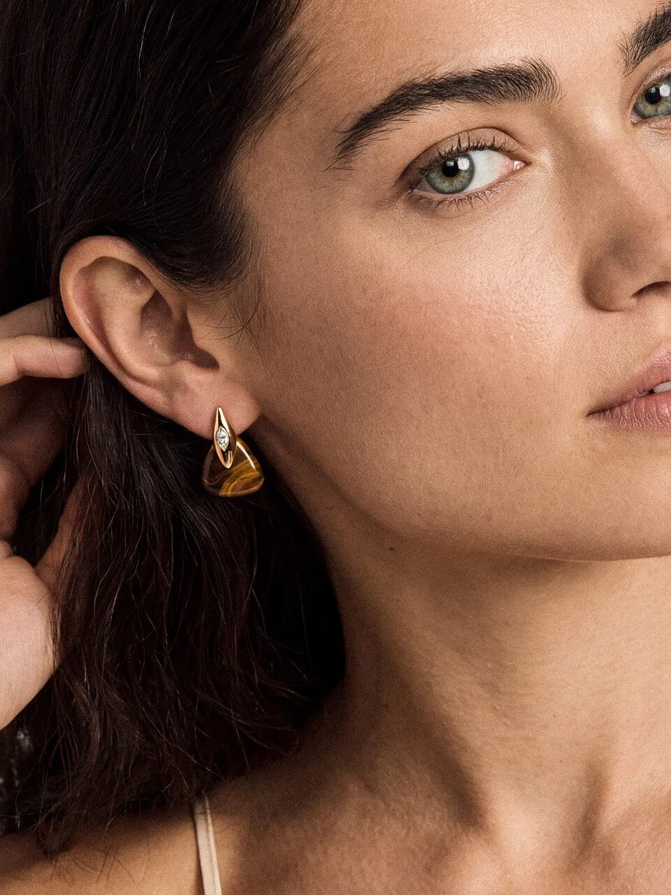 Tiger's Eye Solstice Earrings sold by ettika product image thumbnail 4