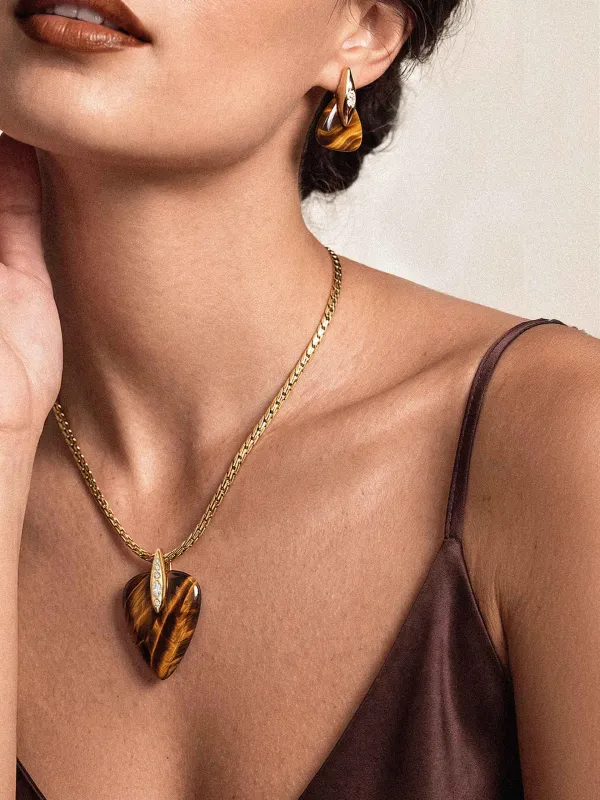 Solstice Set in Tiger's Eye made by ettika