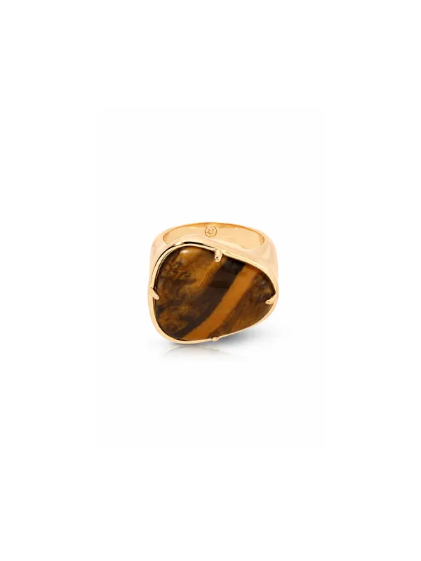 Tiger's Eye Solstice Ring made by ettika