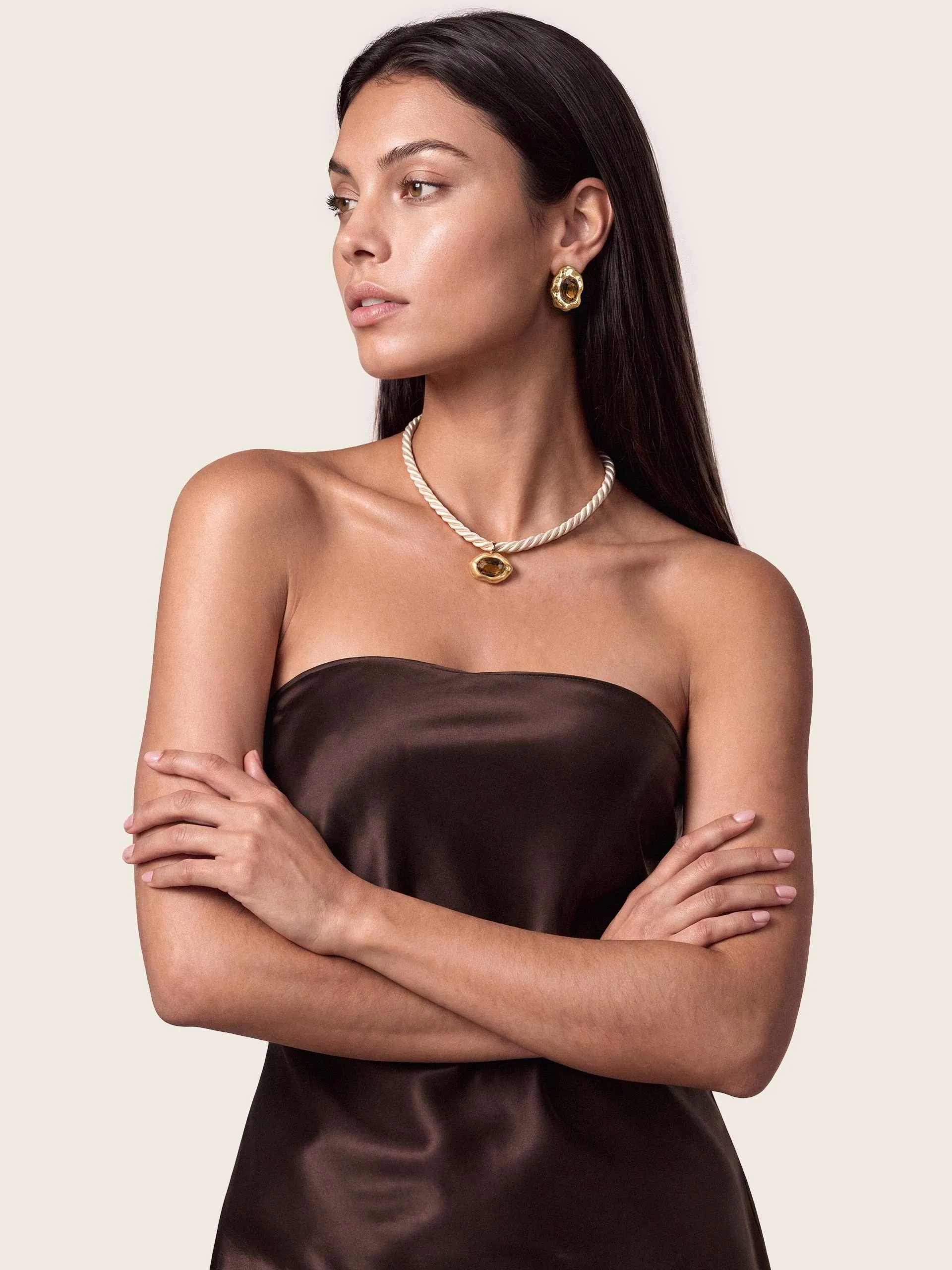 Molten Pendant Rope Necklace sold by ettika product image thumbnail 5