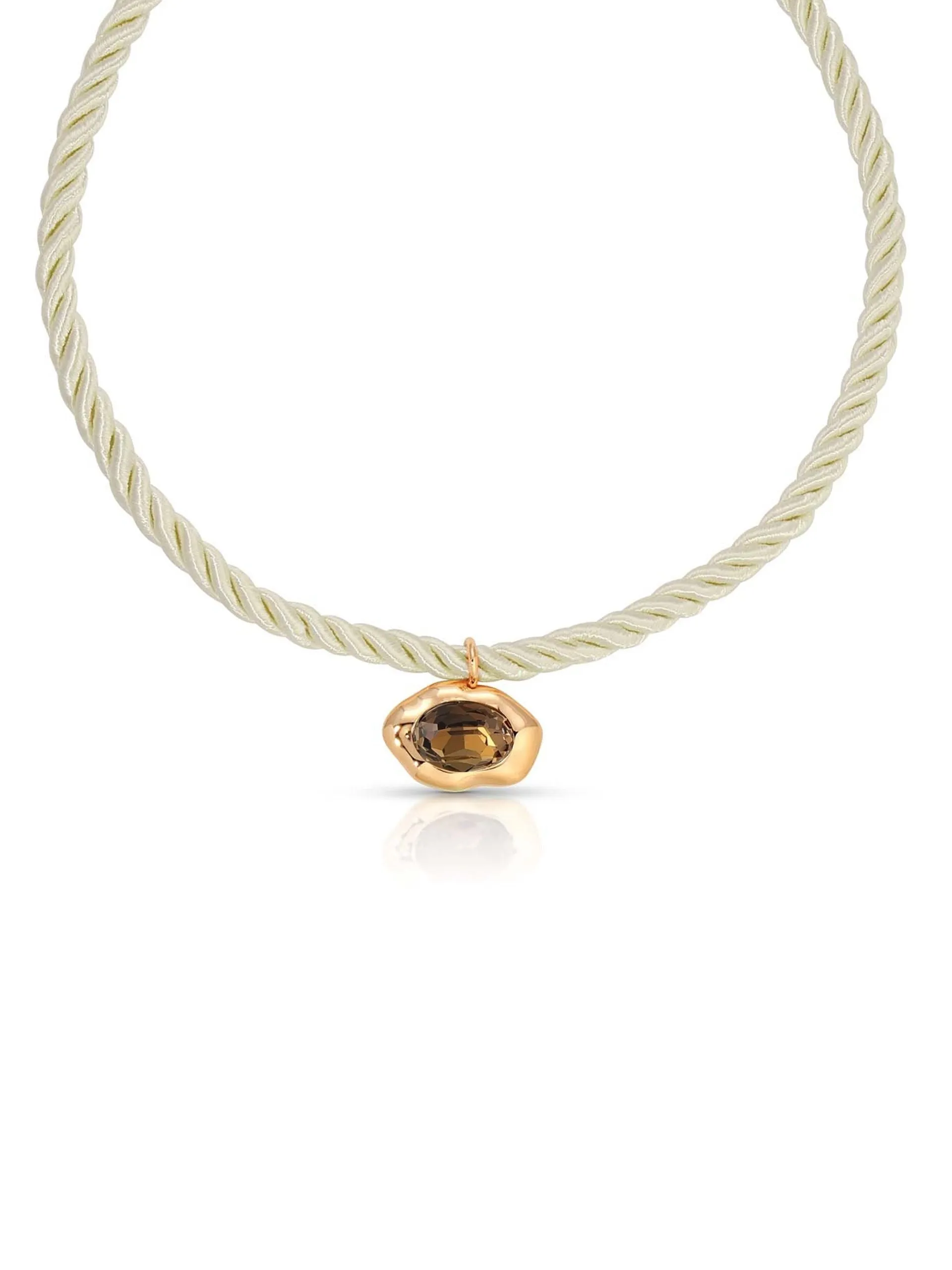Molten Pendant Rope Necklace sold by ettika