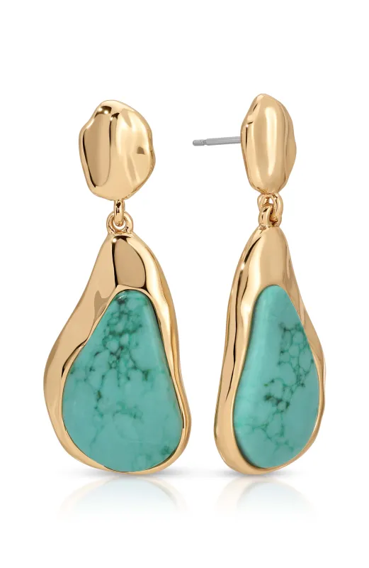 Hidden Gem Turquoise Earrings made by ettika