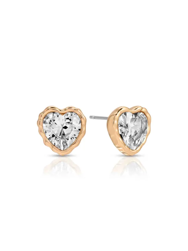 Luxe Heart Studs made by ettika