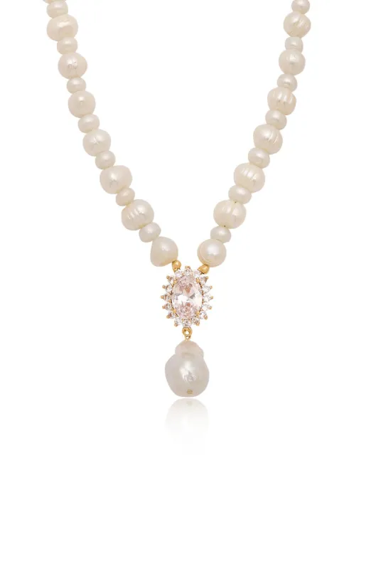 Royal Heirloom Pearl 18k Gold Plated Necklace sold by ettika
