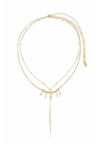 Crystal Landslide Lariat 18k Gold Plated Layered Necklace Set sold by ettika