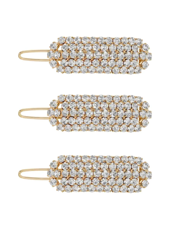 Crystal Droplet Barrette Set sold by ettika