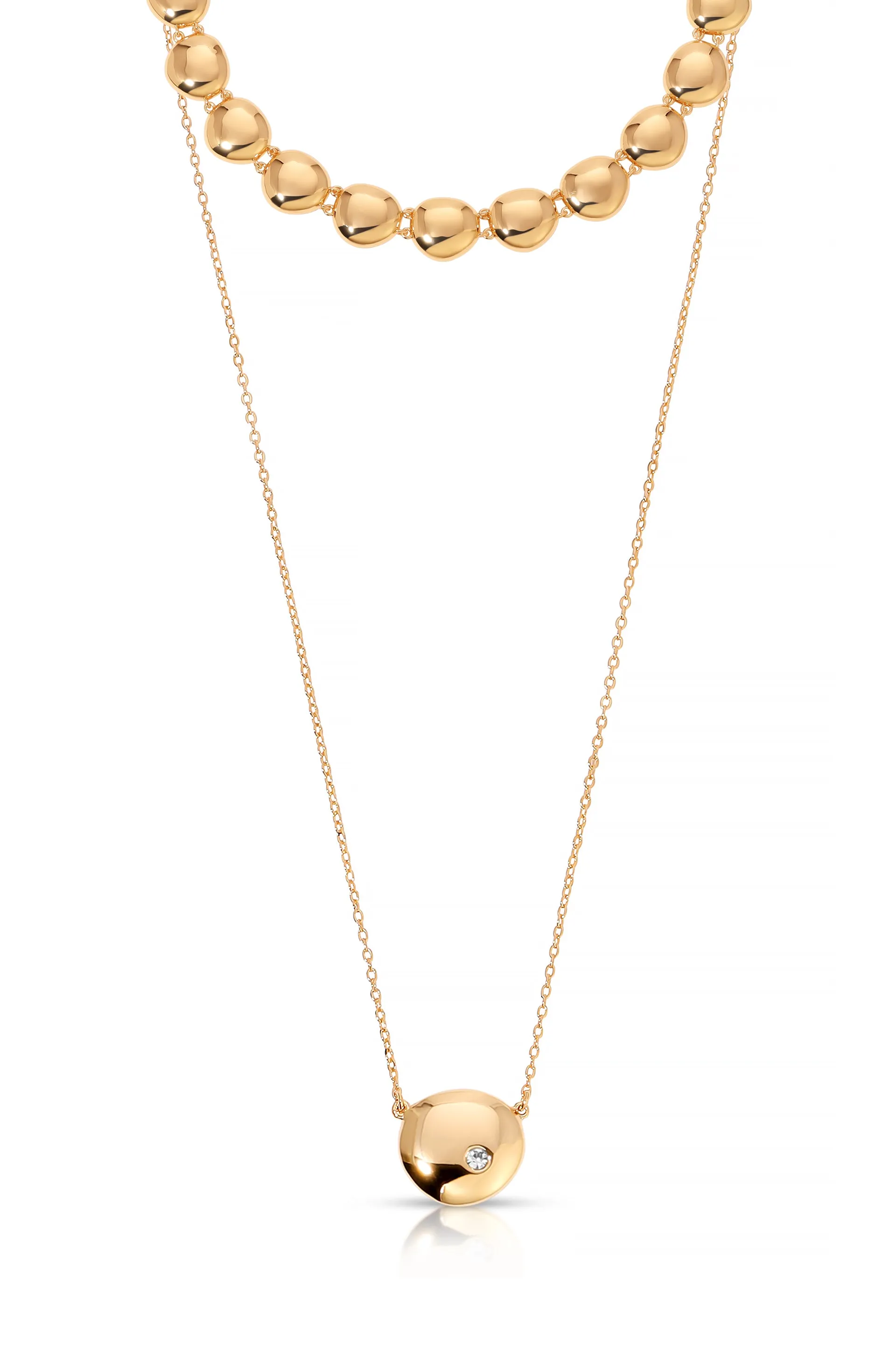 Pebble Choker + Pendant Necklace Set sold by ettika