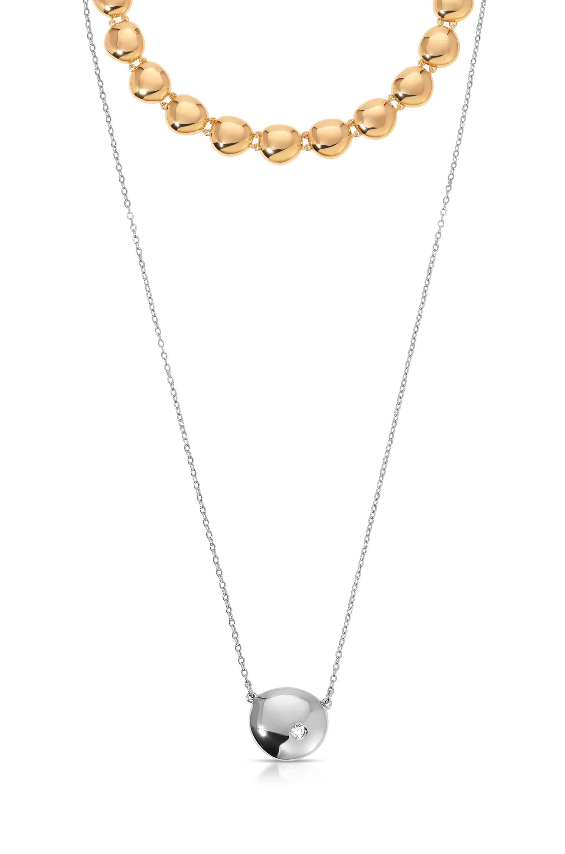 Pebble Choker + Pendant Necklace Set sold by ettika product image thumbnail 3
