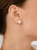 Polished Pebble Linear Chain Earrings sold by ettika