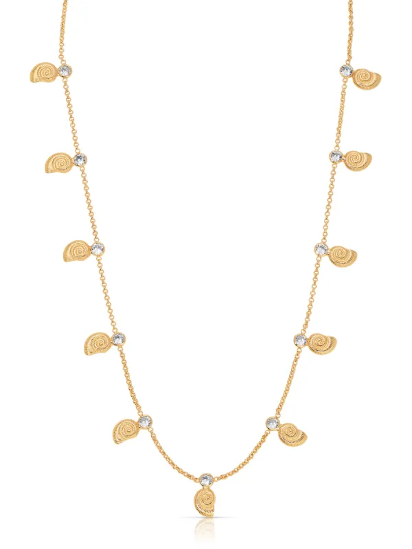Nautilus Shell Charm Necklace sold by ettika