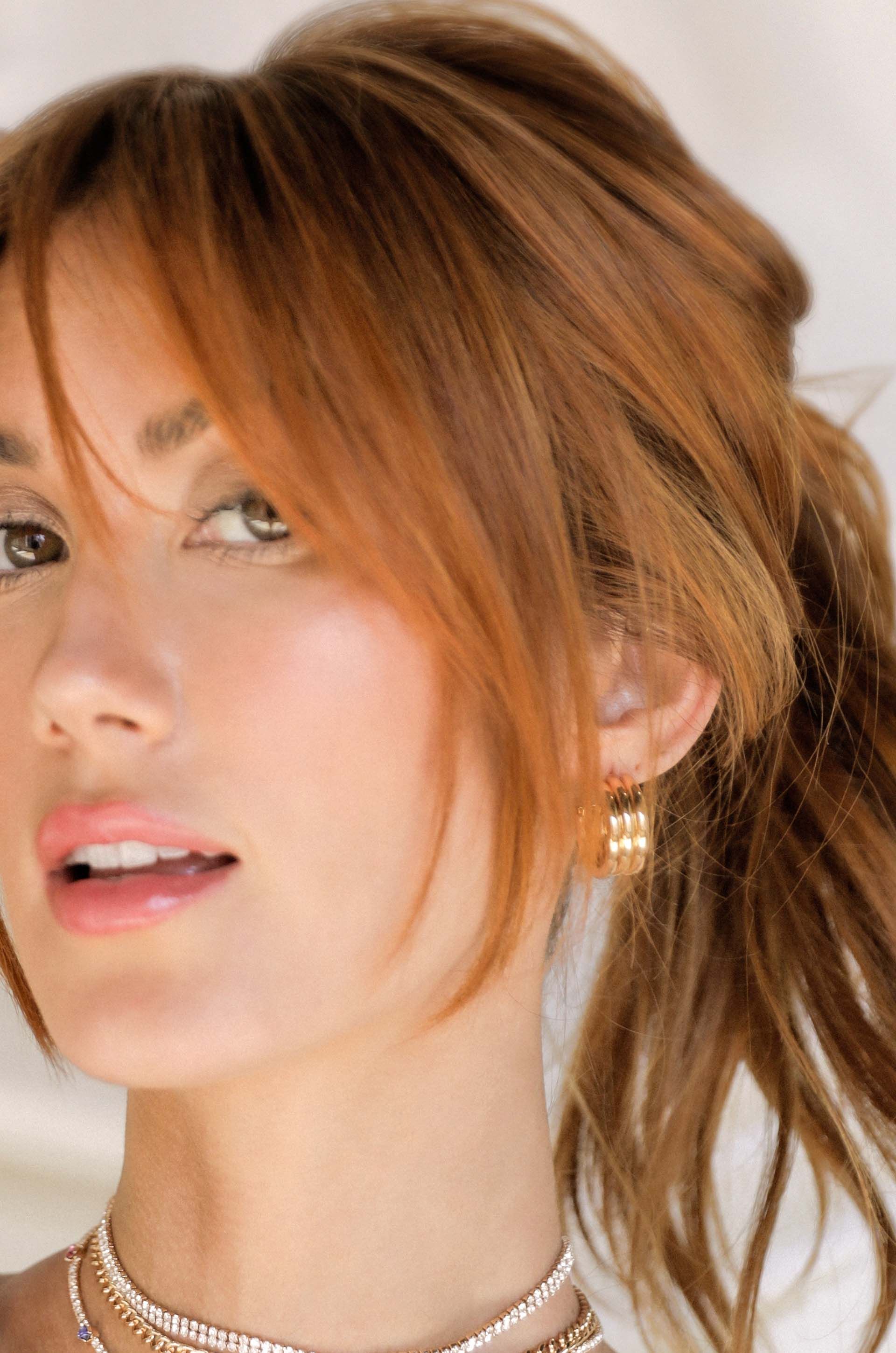 Pipeline 18k Gold Plated Hoops sold by ettika product image thumbnail 2