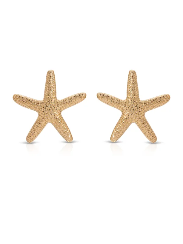 Statement Starfish Stud Earrings sold by ettika