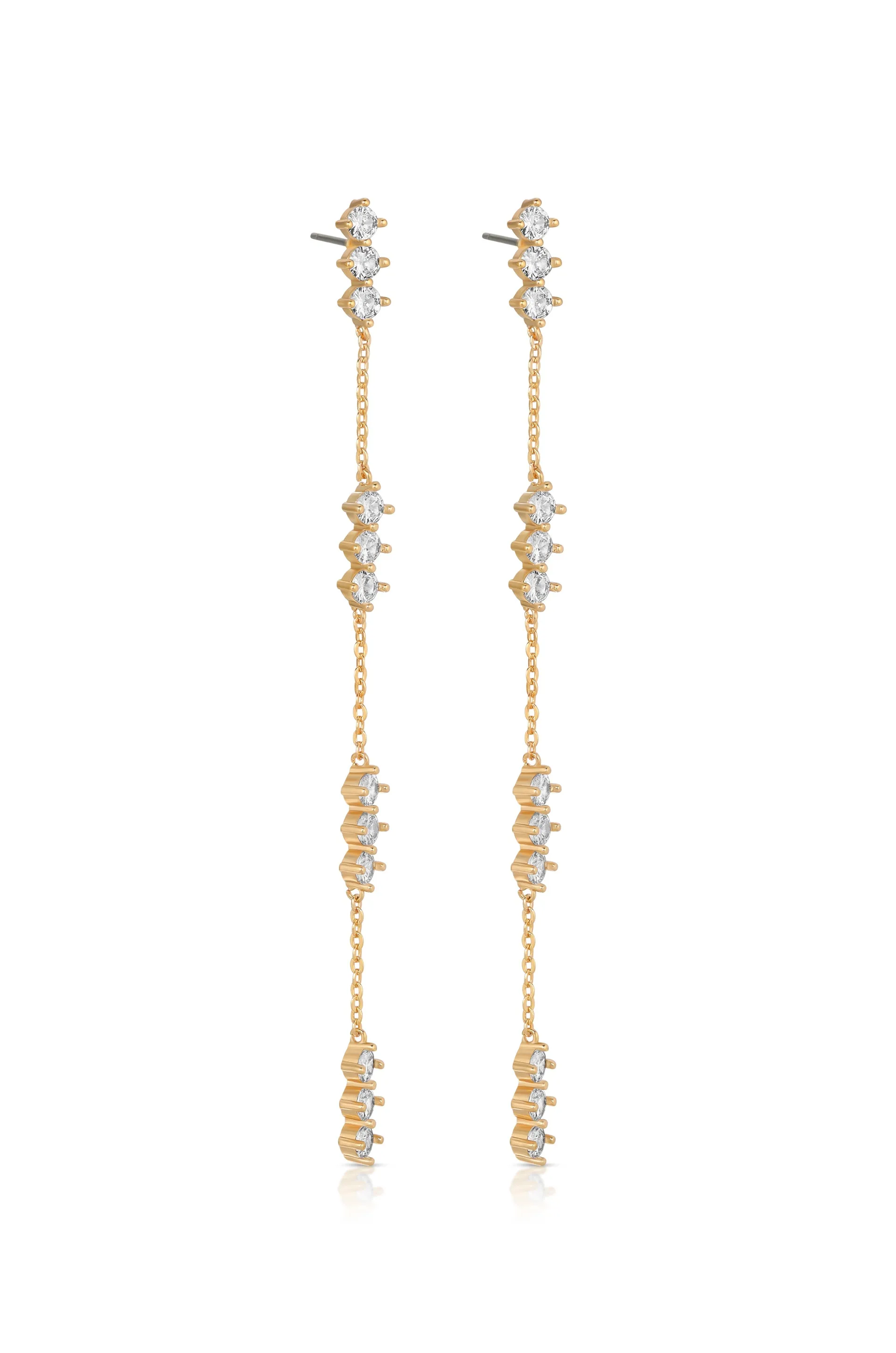 Linear Crystal Drop Earrings sold by ettika product image thumbnail 3