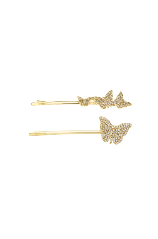 Sparkle Butterfly Hair Pin Set sold by ettika