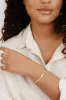 Half Classic Half Sparkle Bracelet Cuff sold by ettika