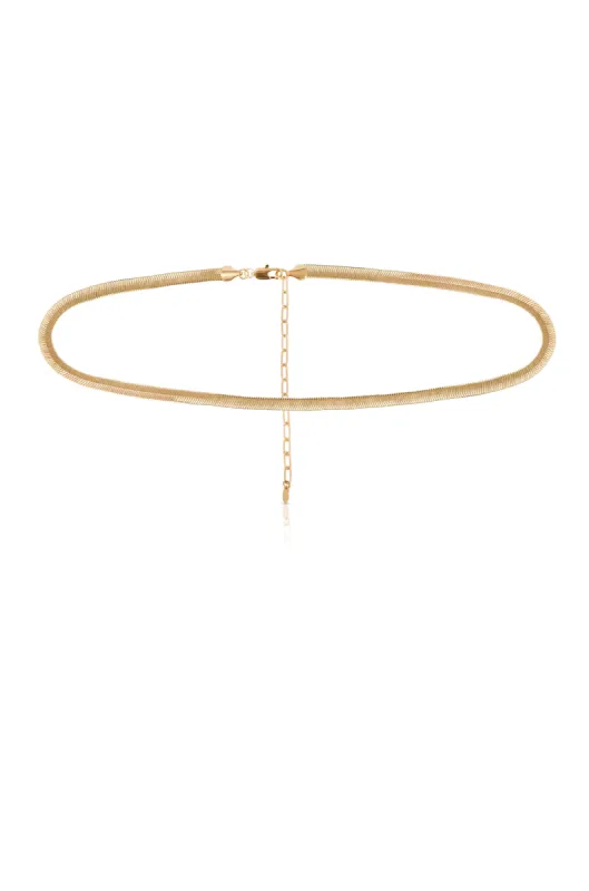 Gold Herringbone Waist Chain sold by ettika