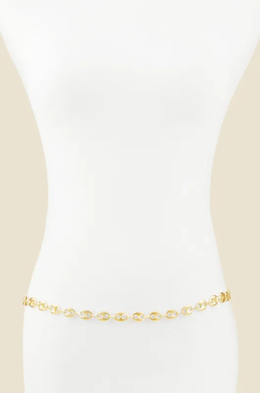 Modern Golden Girl Belt sold by ettika