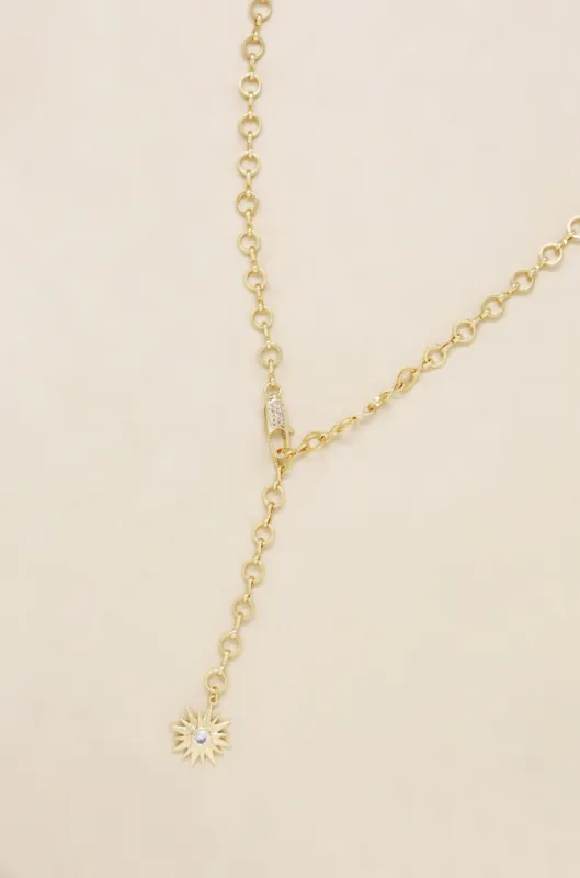 Total Eclipse 18k Gold Plated Lariat Necklace sold by ettika