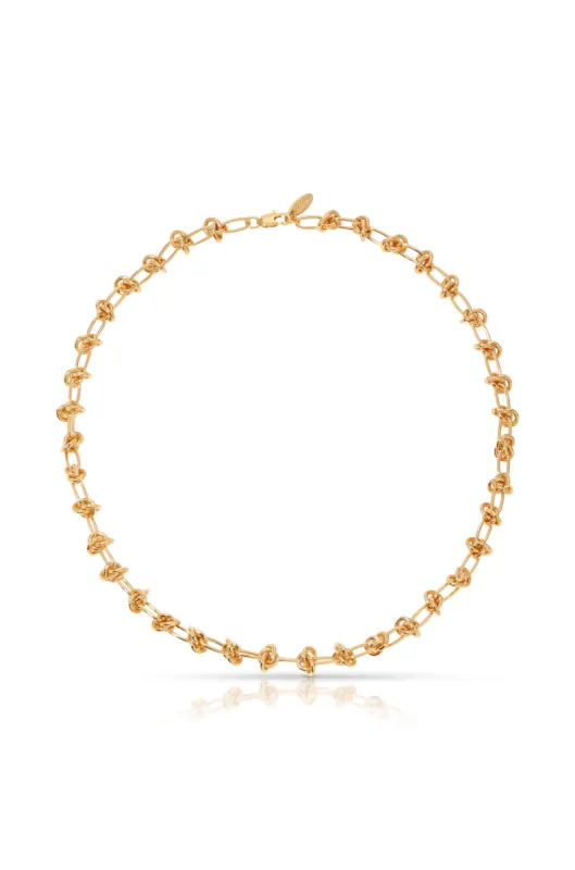 Knotted Chain 18k Gold Plated Choker sold by ettika