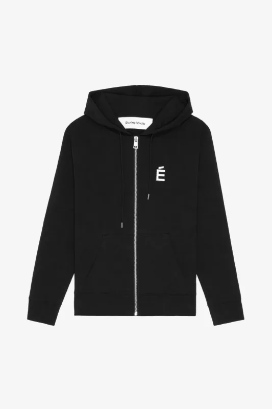 REGULAR ZIP HOODIE É BLACK made by Etudes Studio