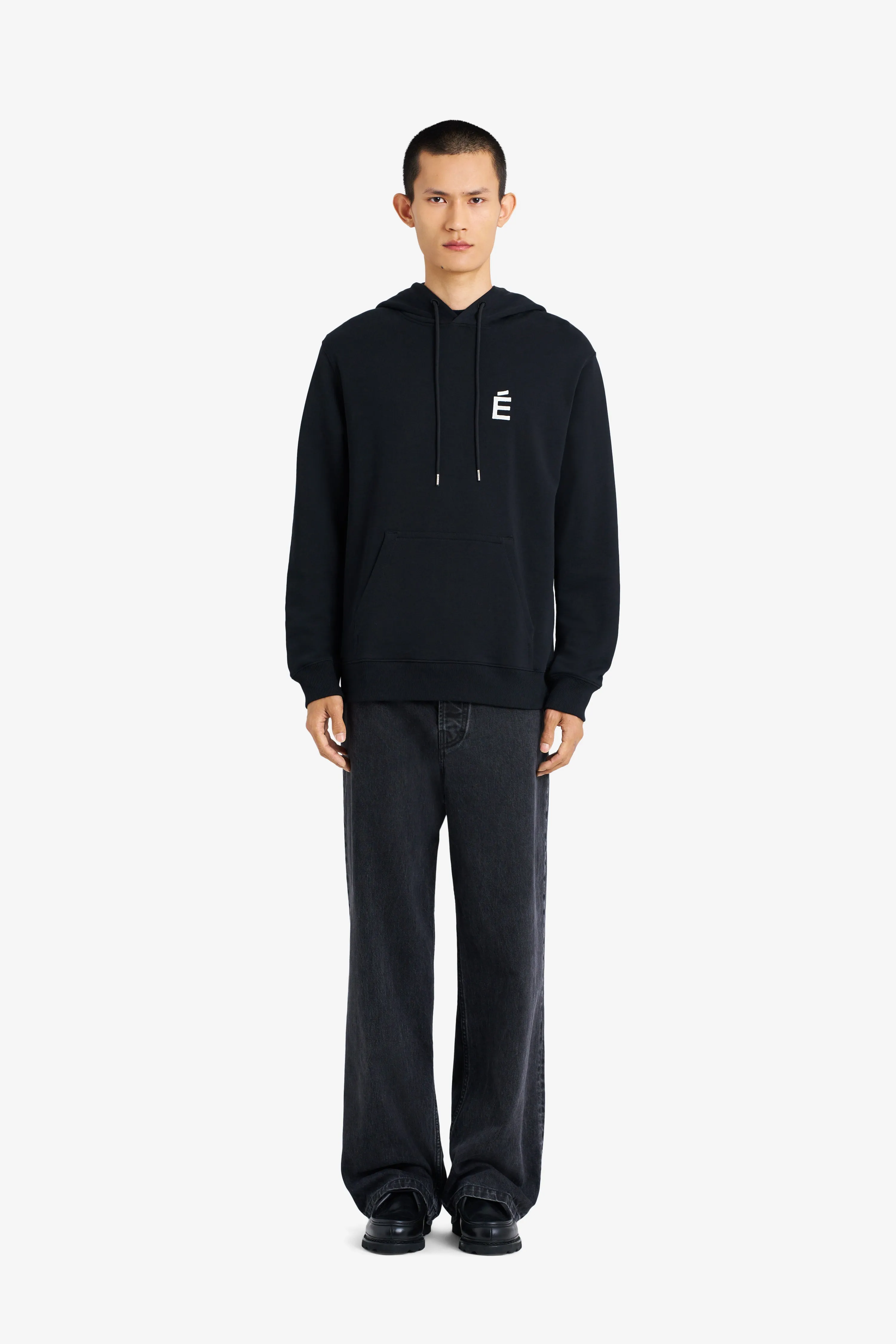 REGULAR HOODIE É WHITE BLACK sold by Etudes Studio product image thumbnail 2