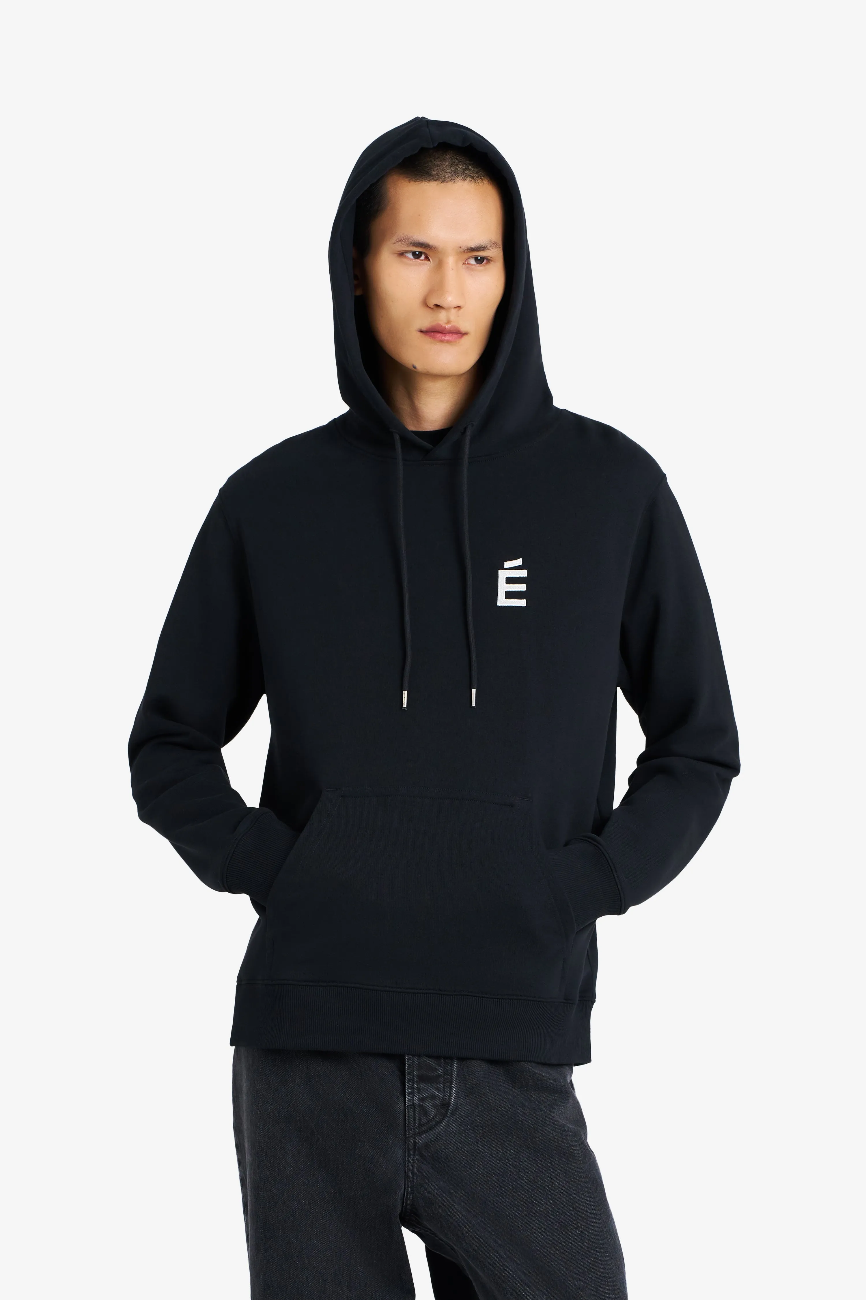 REGULAR HOODIE É WHITE BLACK sold by Etudes Studio product image thumbnail 3