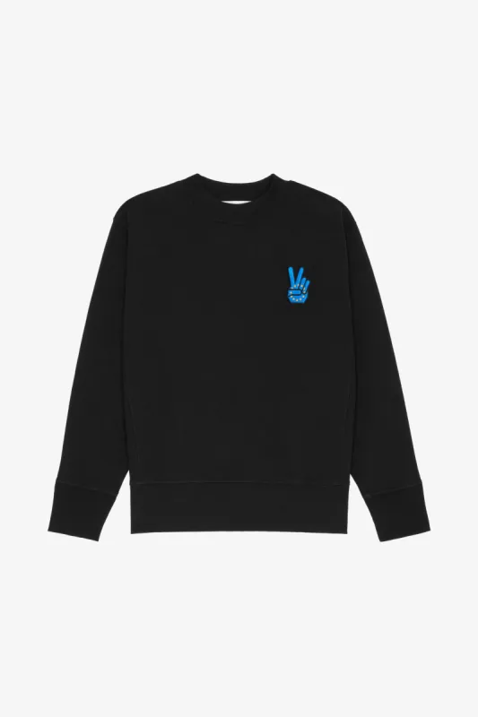 RELAX CREW NECK PEACE BLACK made by Etudes Studio