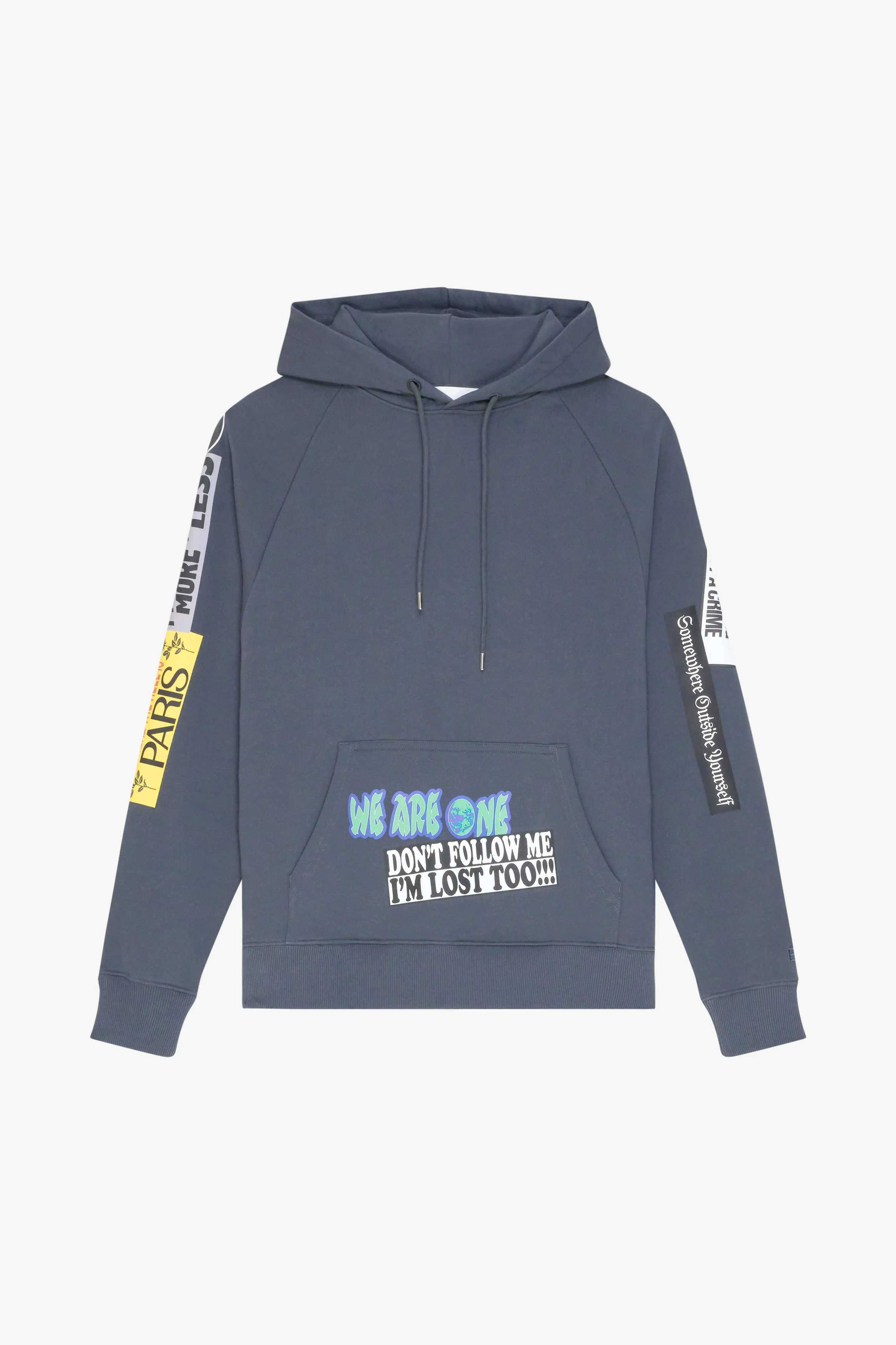 LOOSE HOODIE STICKERS DARK GREY sold by Etudes Studio