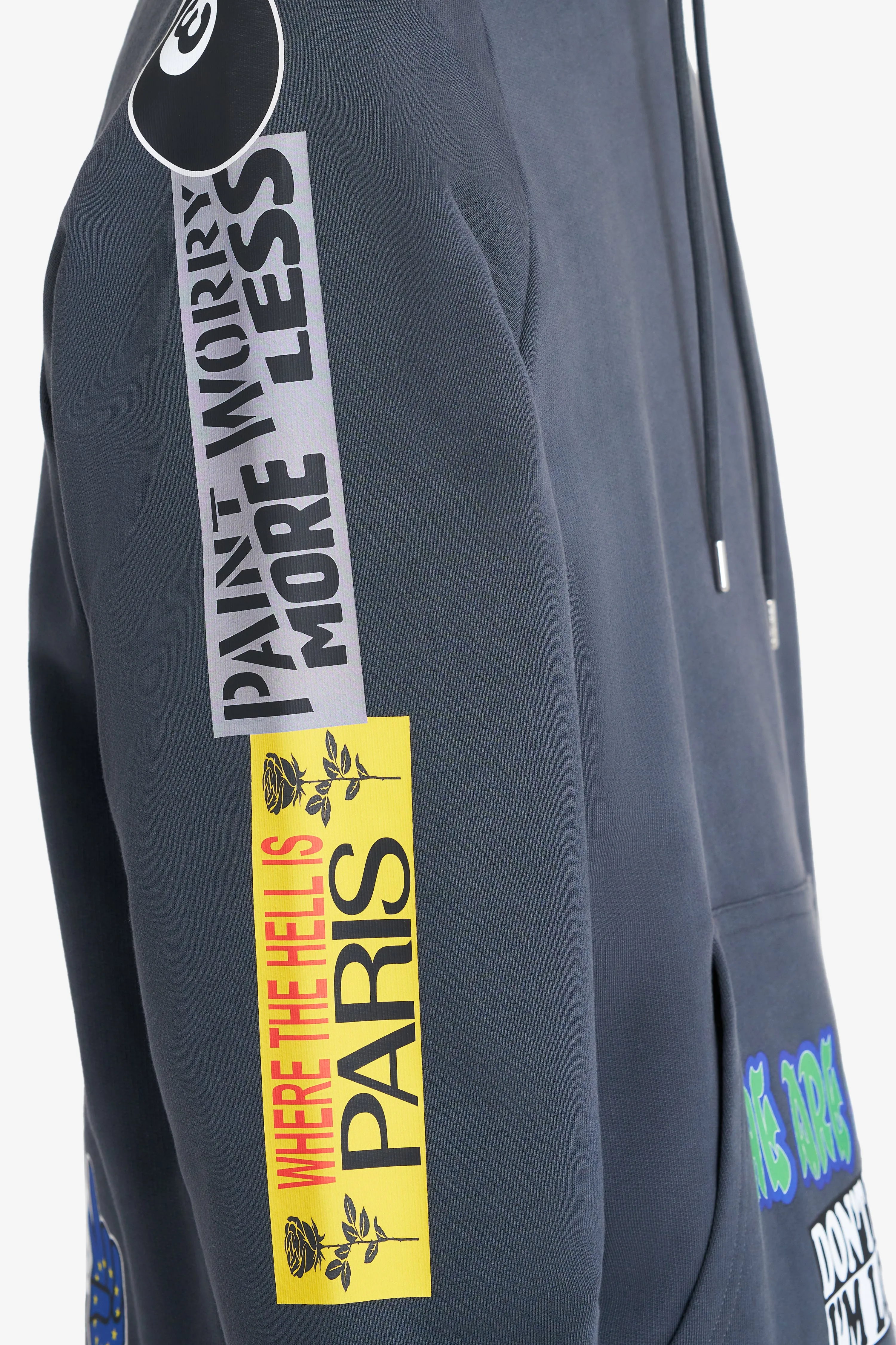 LOOSE HOODIE STICKERS DARK GREY sold by Etudes Studio product image thumbnail 4