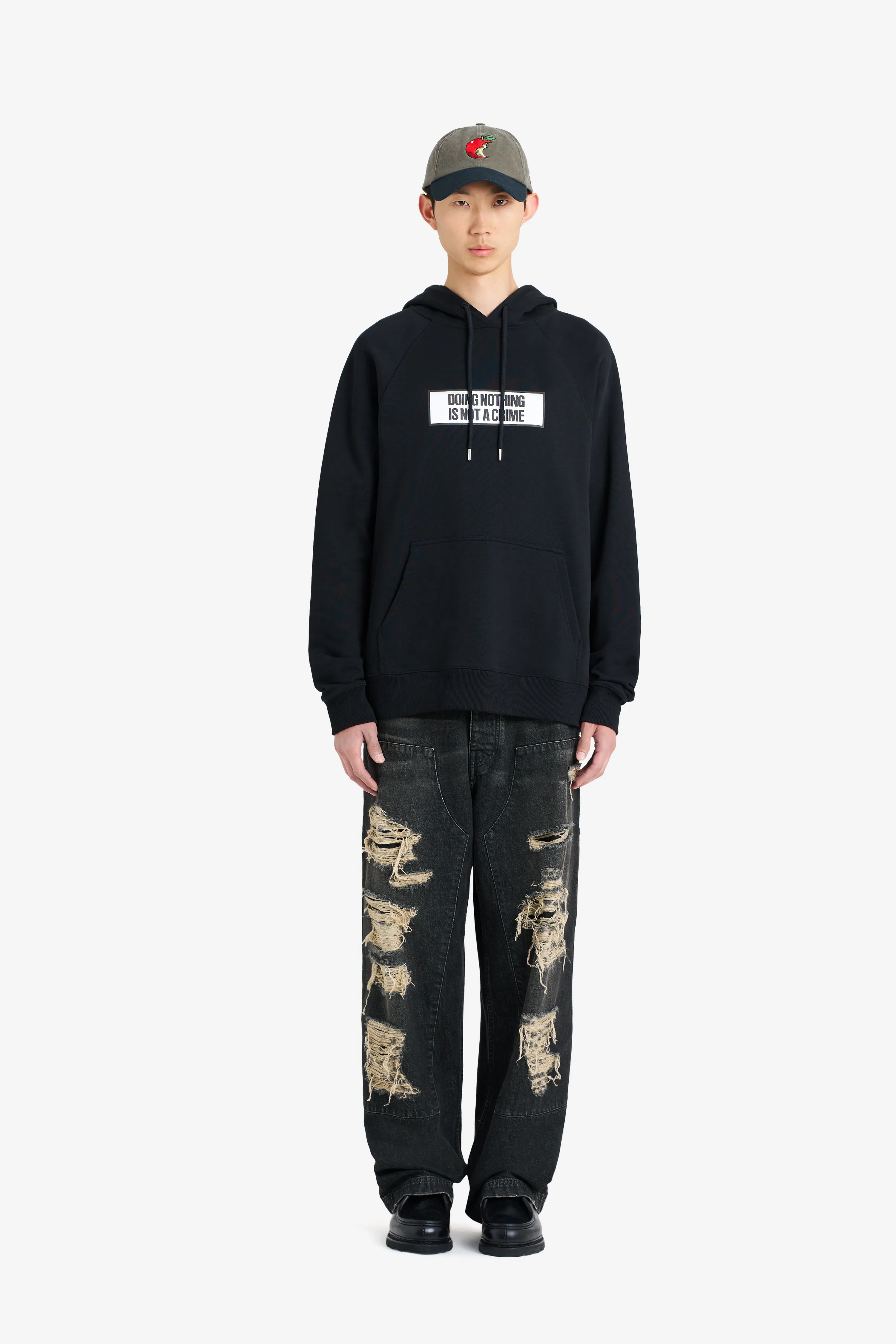 LOOSE HOODIE NOT A CRIME BLACK sold by Etudes Studio product image thumbnail 2
