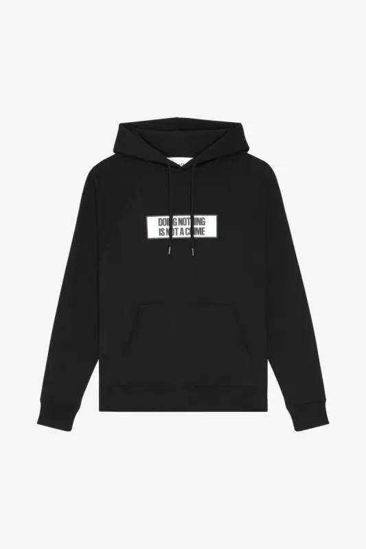 LOOSE HOODIE NOT A CRIME BLACK sold by Etudes Studio