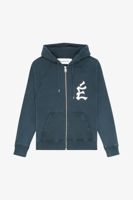 LOOSE ZIPPED HOODIE THE CITY NAVY sold by Etudes Studio