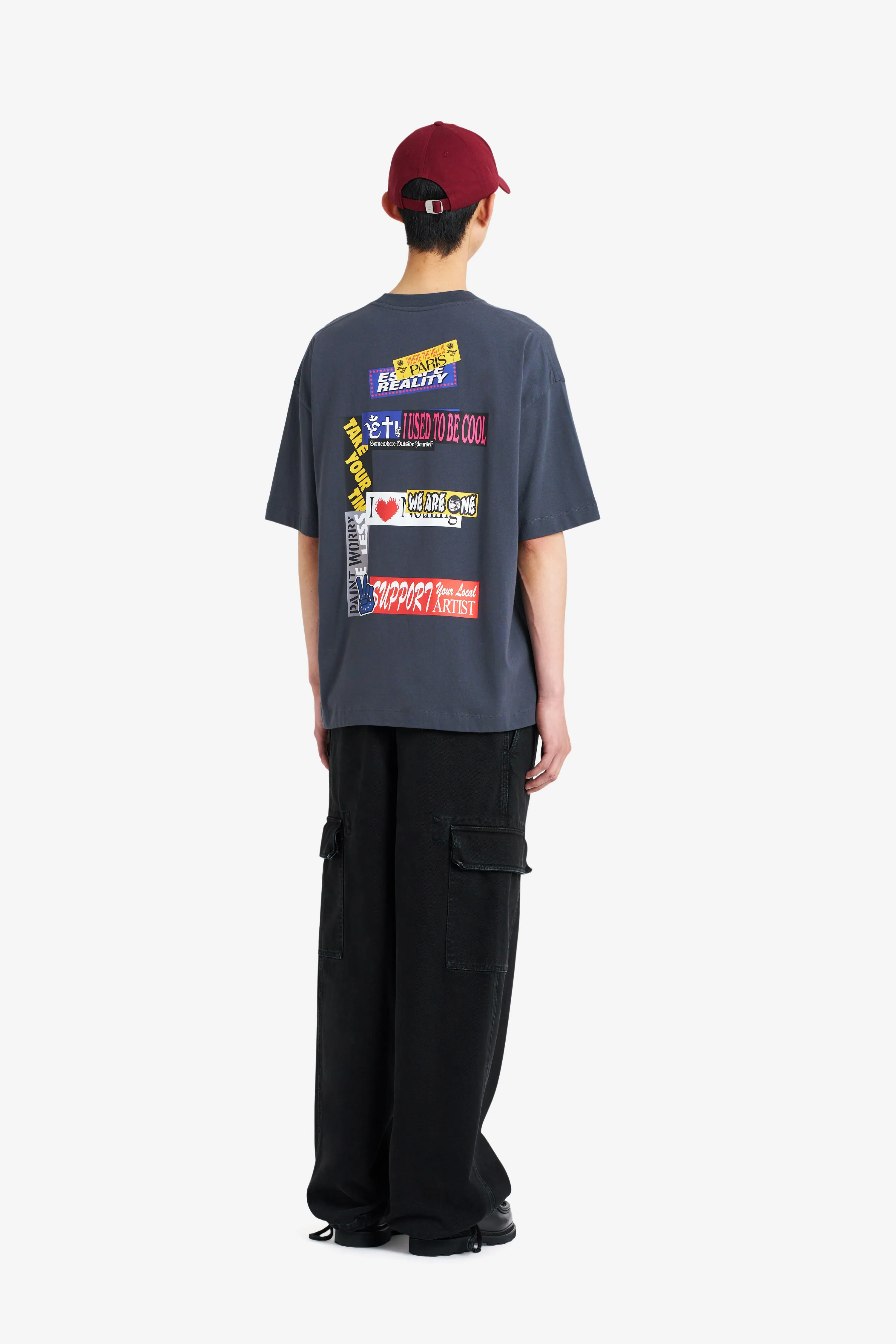 RELAX TEE SHIRT STICKERS DARK GREY sold by Etudes Studio product image thumbnail 5