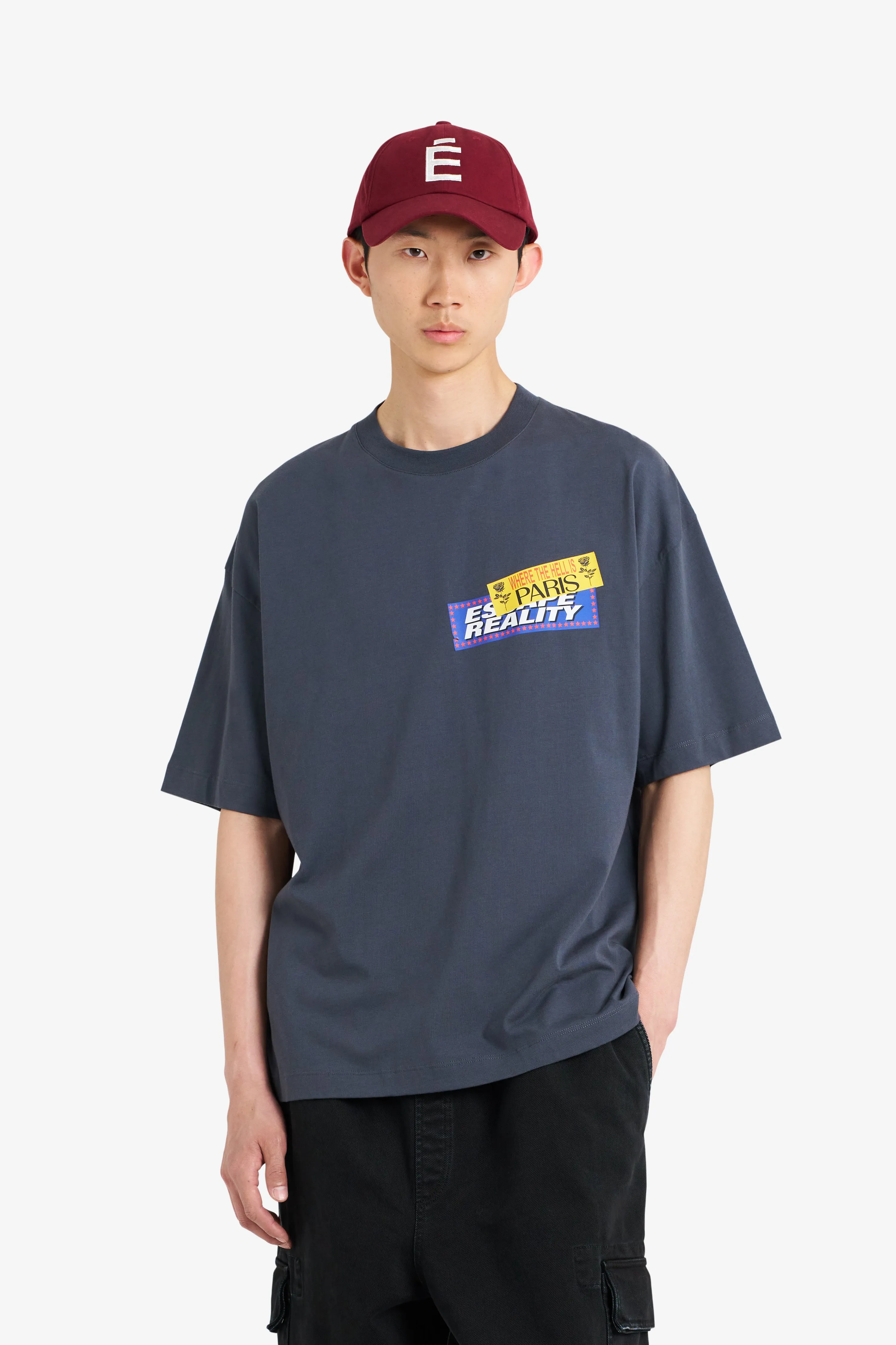 RELAX TEE SHIRT STICKERS DARK GREY sold by Etudes Studio product image thumbnail 3
