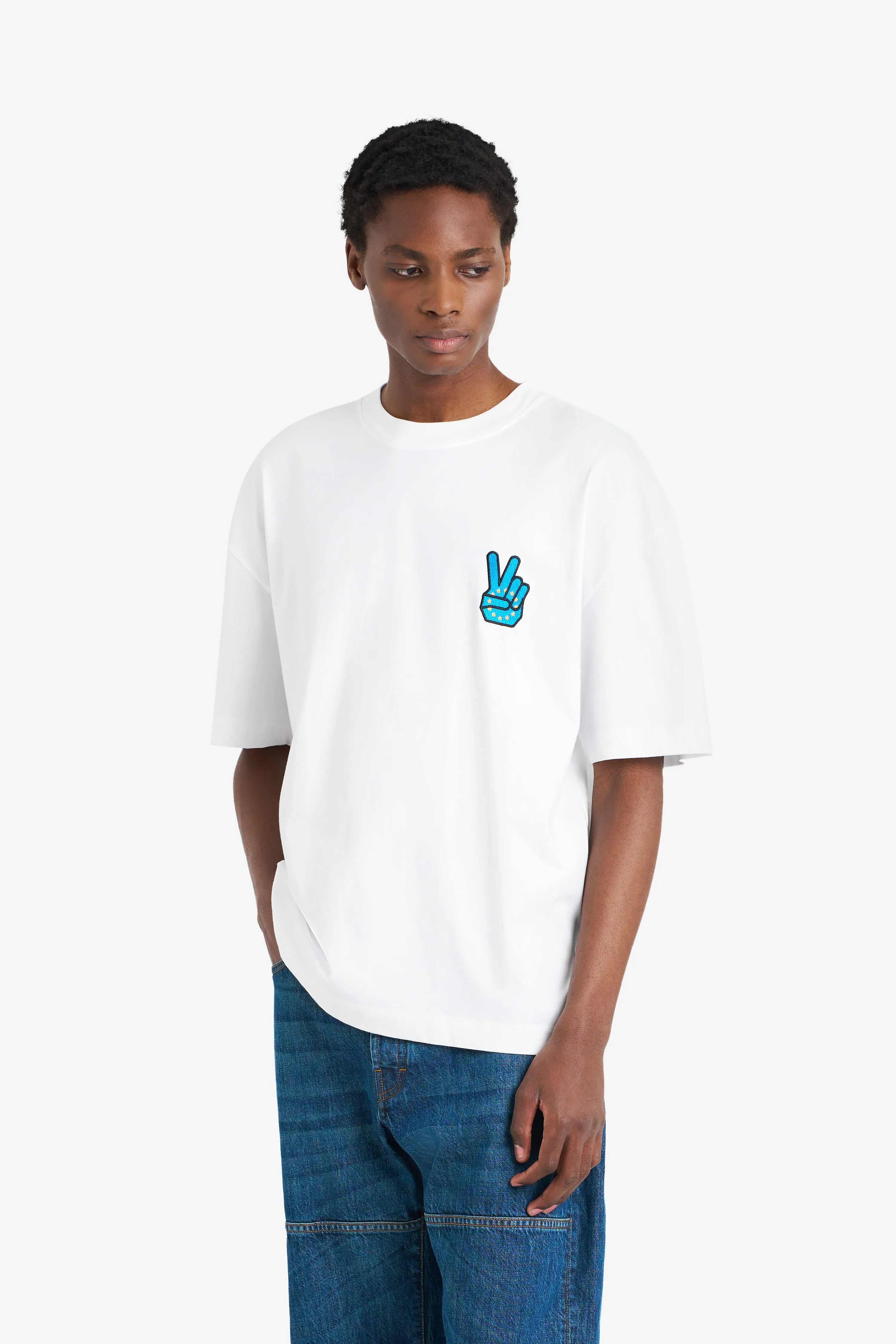 RELAX TEE SHIRT PEACE WHITE sold by Etudes Studio product image thumbnail 3