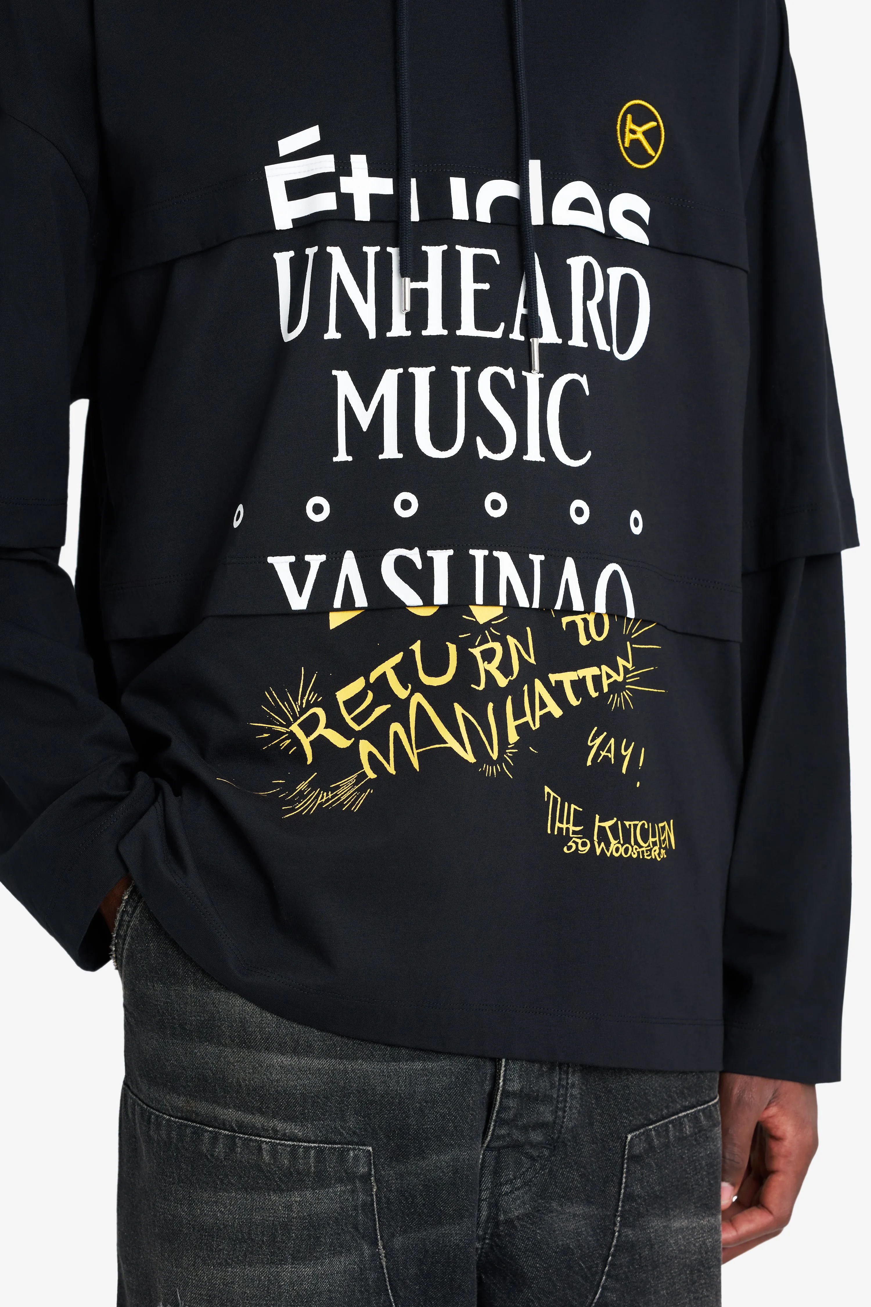 HOODIE LONG SLEEVES TEE SHIRT THE KITCHEN BLACK sold by Etudes Studio product image thumbnail 4