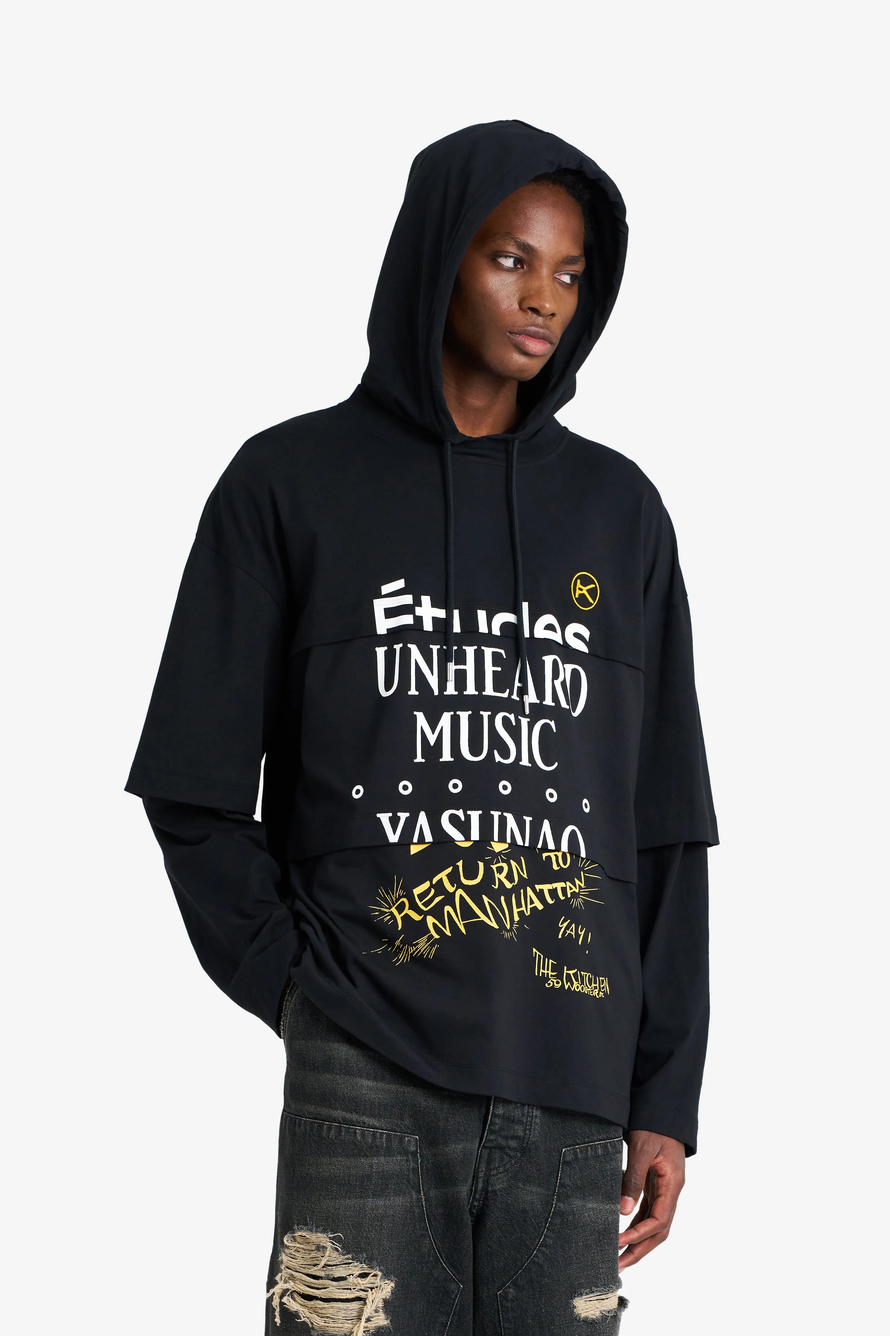 HOODIE LONG SLEEVES TEE SHIRT THE KITCHEN BLACK sold by Etudes Studio product image thumbnail 3