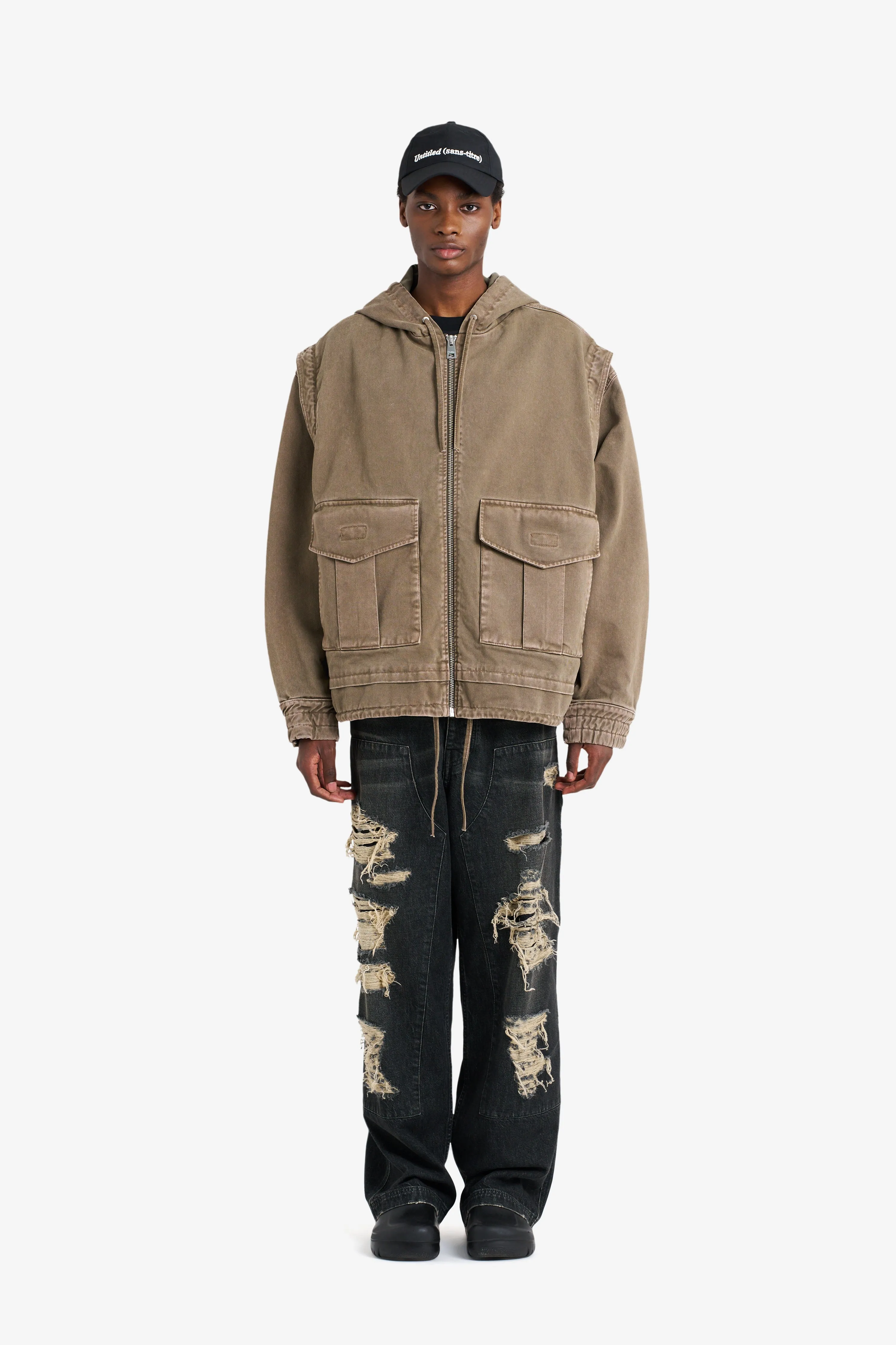 HOODIE DENIM JACKET TAN sold by Etudes Studio product image thumbnail 2