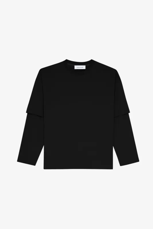 DOUBLE SLEEVE TEE SHIRT BLACK sold by Etudes Studio