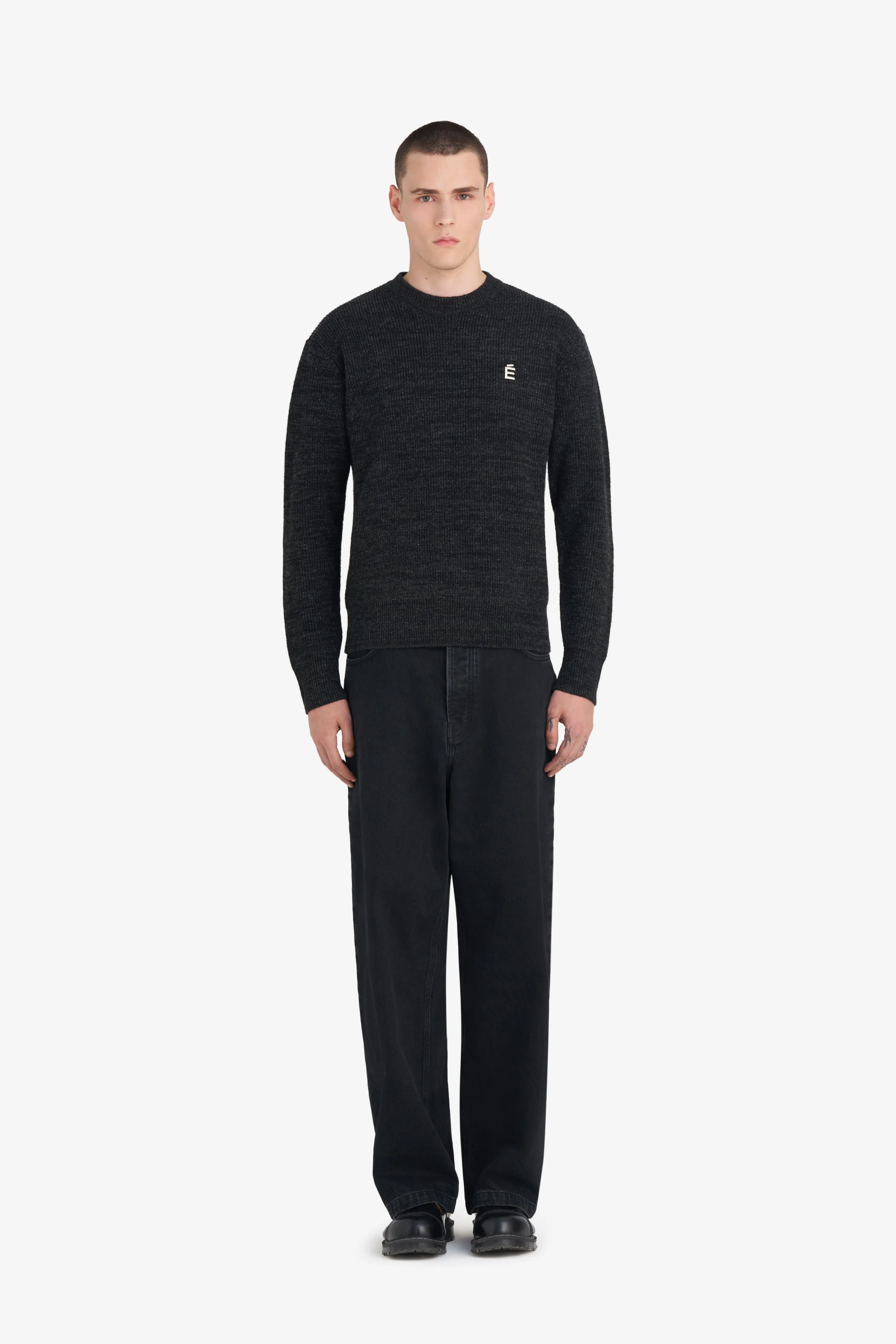 BORIS ACCENT SWEATER - CHARCOAL sold by Etudes Studio product image thumbnail 3