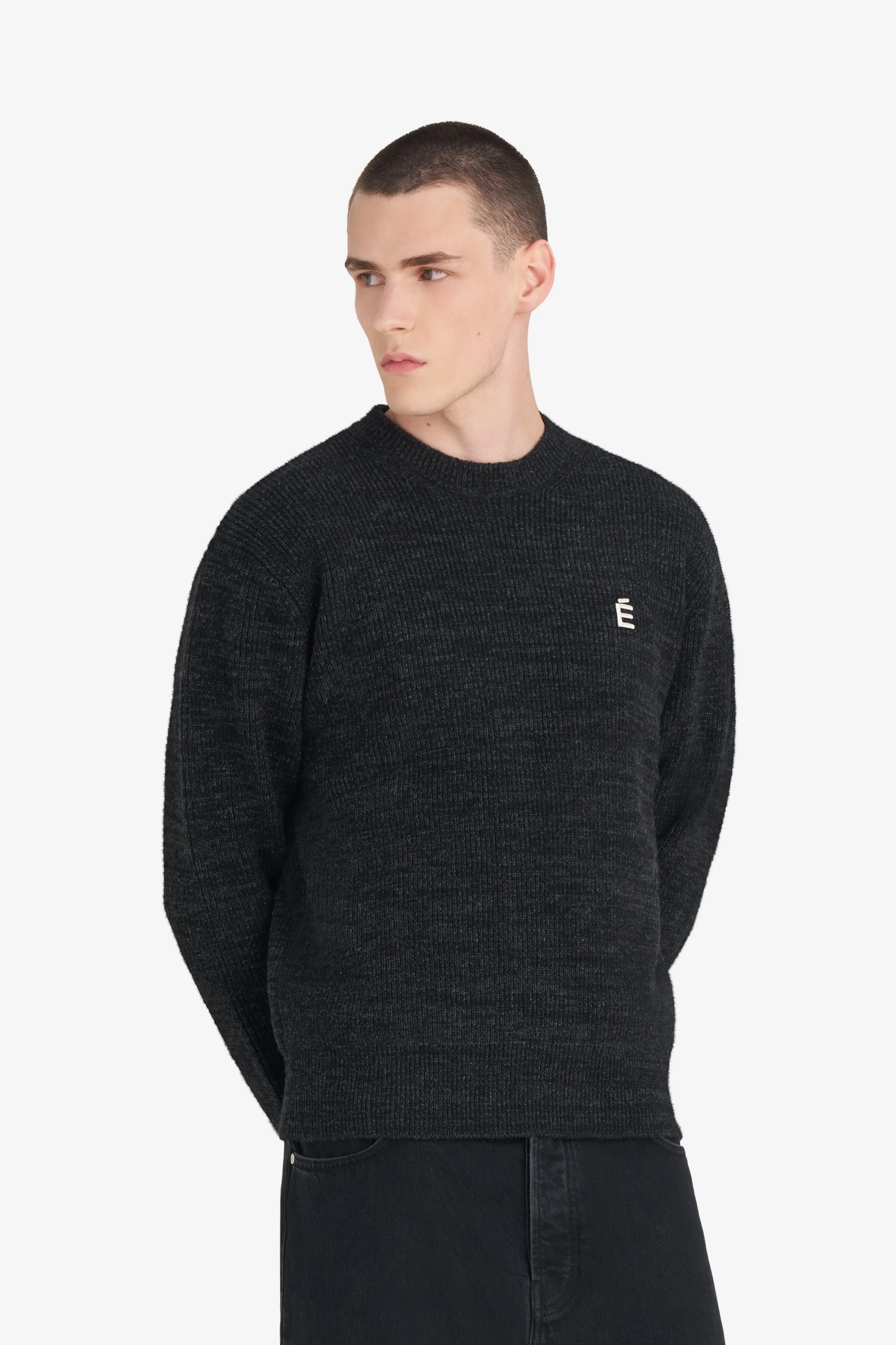 BORIS ACCENT SWEATER - CHARCOAL sold by Etudes Studio product image thumbnail 2