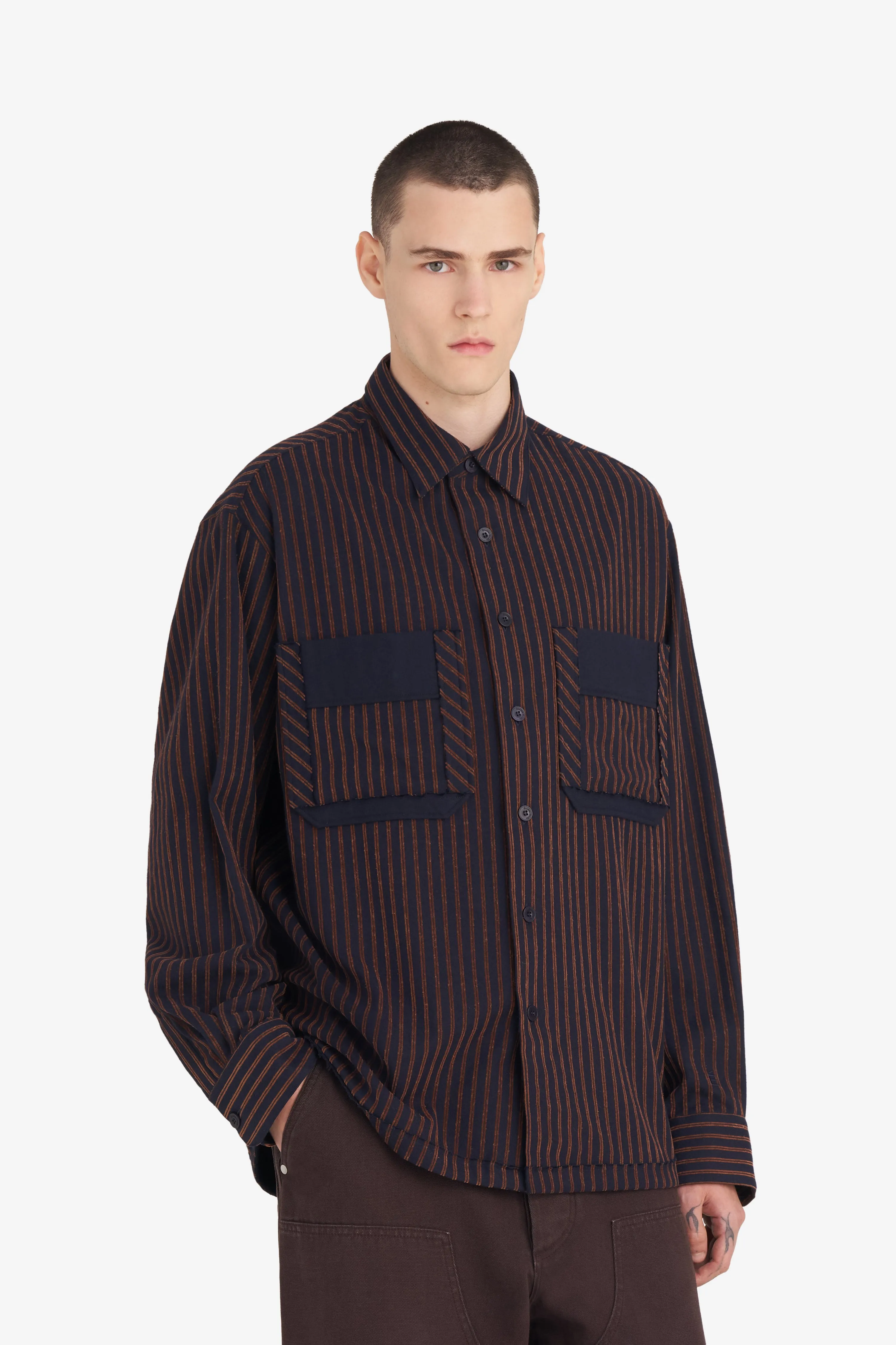 FLANNEL SHIRT STRIPED sold by Etudes Studio